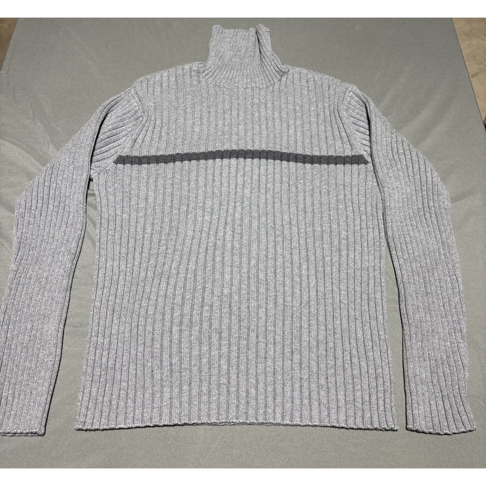 Vintage Mens Old Navy Turtleneck Sweater Size Large Gray